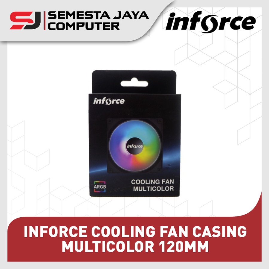 Inforce Cooling Fan Rainbow Slim Ring Hydro Bearing 120mm