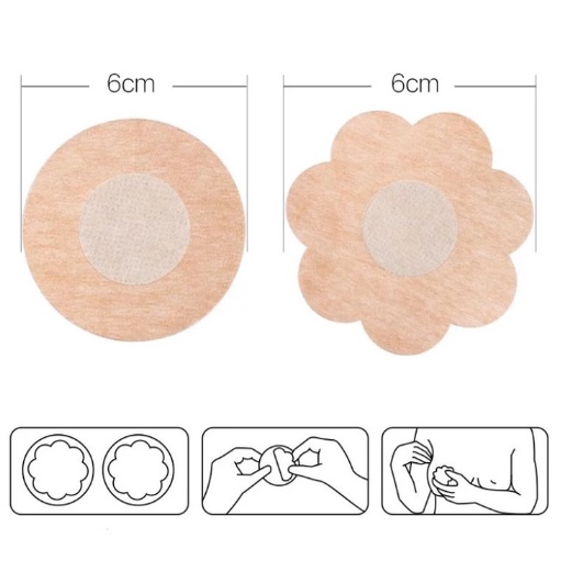 ❤ IJN ❤ Nipple Cover Sticker Satin Pad Breast Boob Tape Penutup Puting Payudara Pentil BH Bra Seamles Stiker