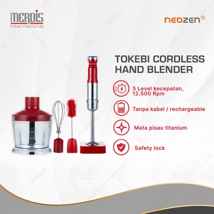 TOKEBI Hand Blender Cordless