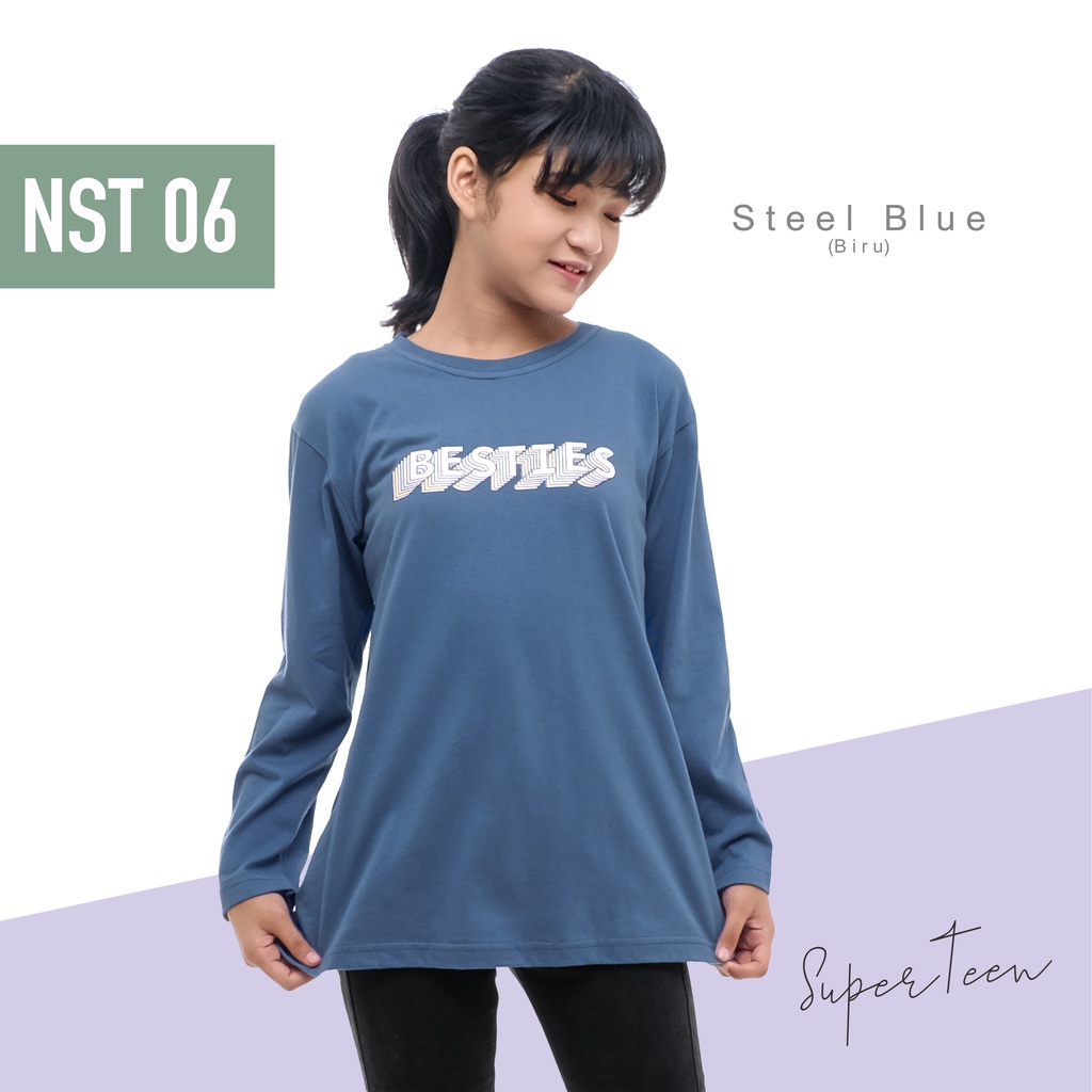 BAJU ANAK PEREMPUAN TANGGUNG REMAJA / KAOS ANAK PEREMPUAN TANGGUNG REMAJA / PAKAIAN ANAK CEWEK KAOS ANAK CEWEK LENGAN PANJANG BESTIE BRAND SUPERTEEN 9 - 14 TAHUN