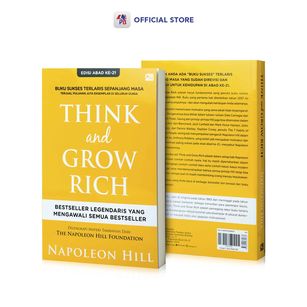 Buku Novel Self Improvement / Think and Grow Rich - Napoleon Hill