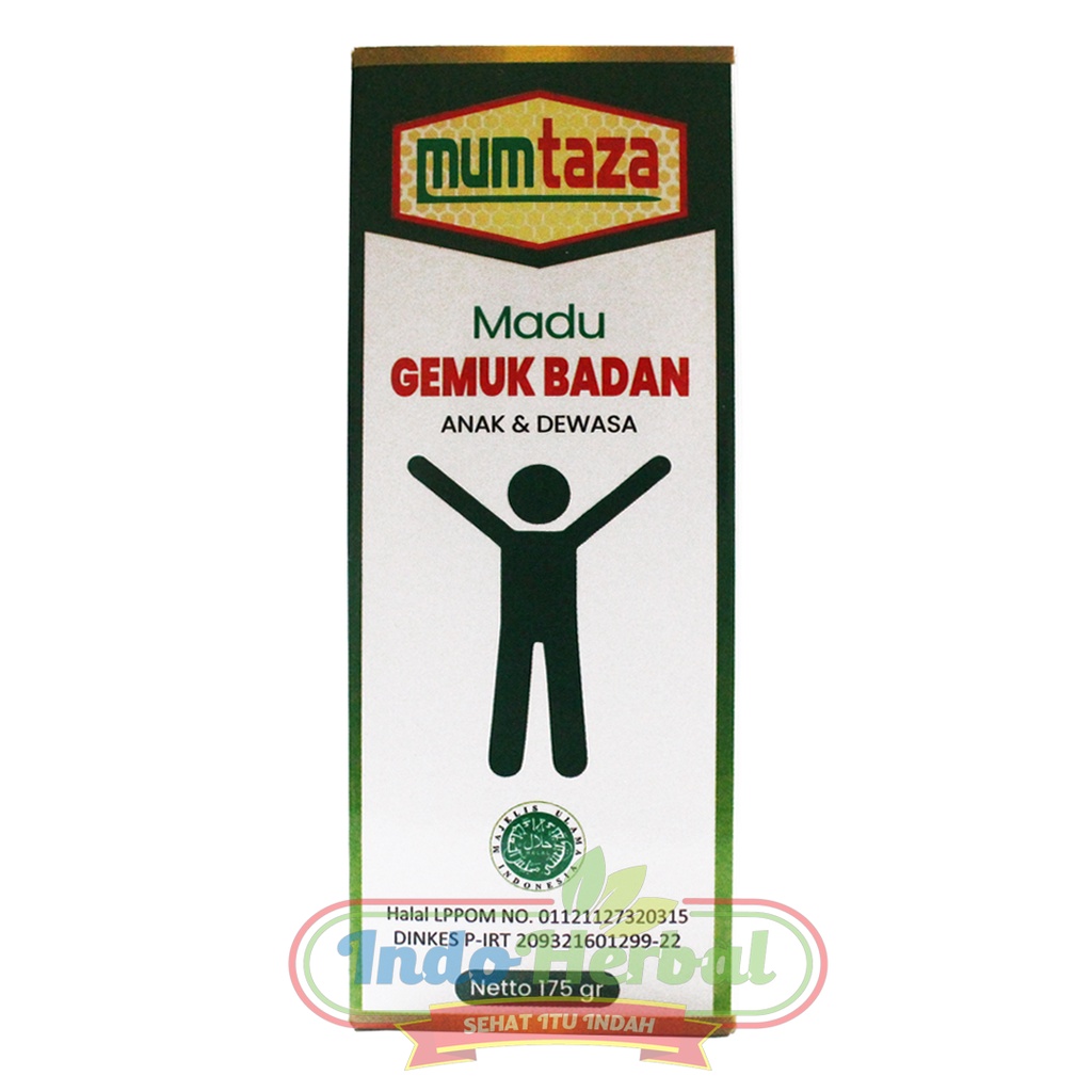 MADU PENGGEMUK BADAN ANAK &amp; DEWASA 175GR MUMTAZA - Menggemukan Badan Dengan Aman Tanpa Efek Samping | Gemuk