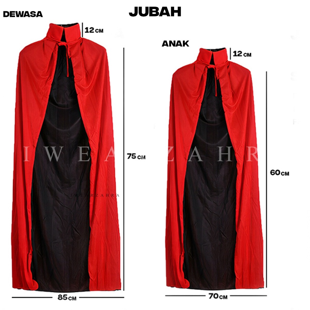 HOODIE HALLOWEEN - Jubah Witch Panjang Cosplay Vampir Seram Pesta Anime Penutup Kepala Cloak Wizard Costum Festival Party Aksesoris Fashion