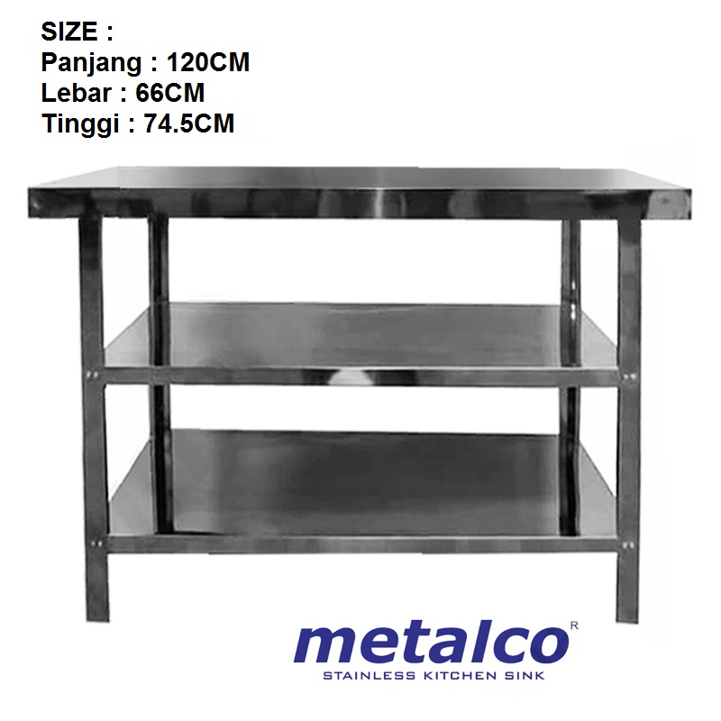 Meja Stainless Steel Metalco MWT3 BG100472