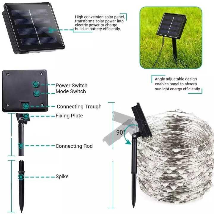 Lampu Hias Tumblr String Lights Solar Power 300 LED 32 Meter - OKLED12