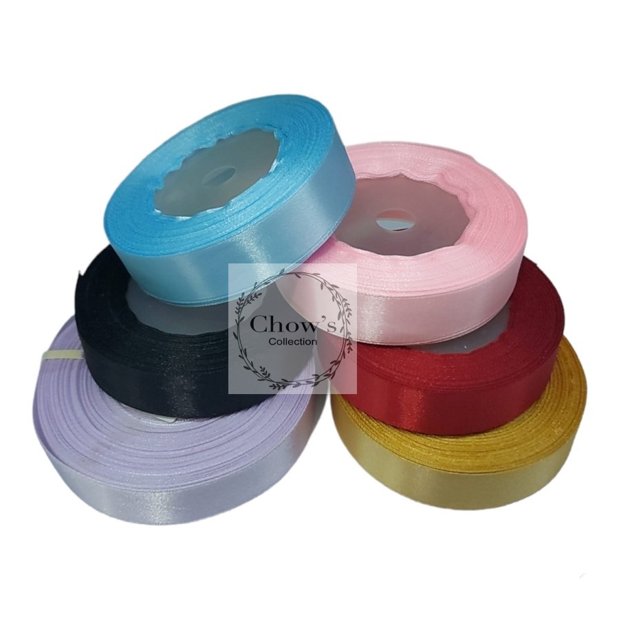 

Pita Kain Satin Polos / Pita Hampers 2cm 3/4inch