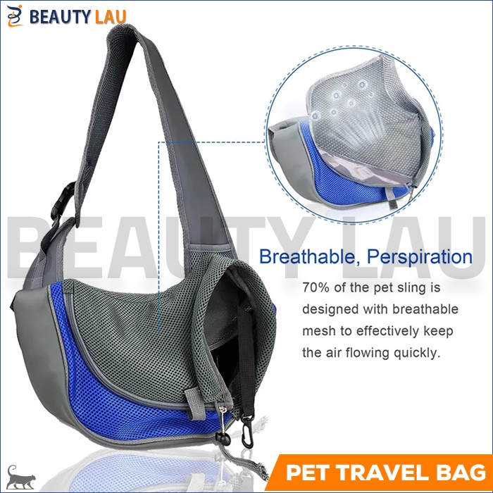 GENDONGAN KUCING ANJING DEPAN TAS GENDONG KUCING ANJING SELEMPANG SAMPING PET CARRIER CARIER TRAVEL PET SHOULDER SLING BAG