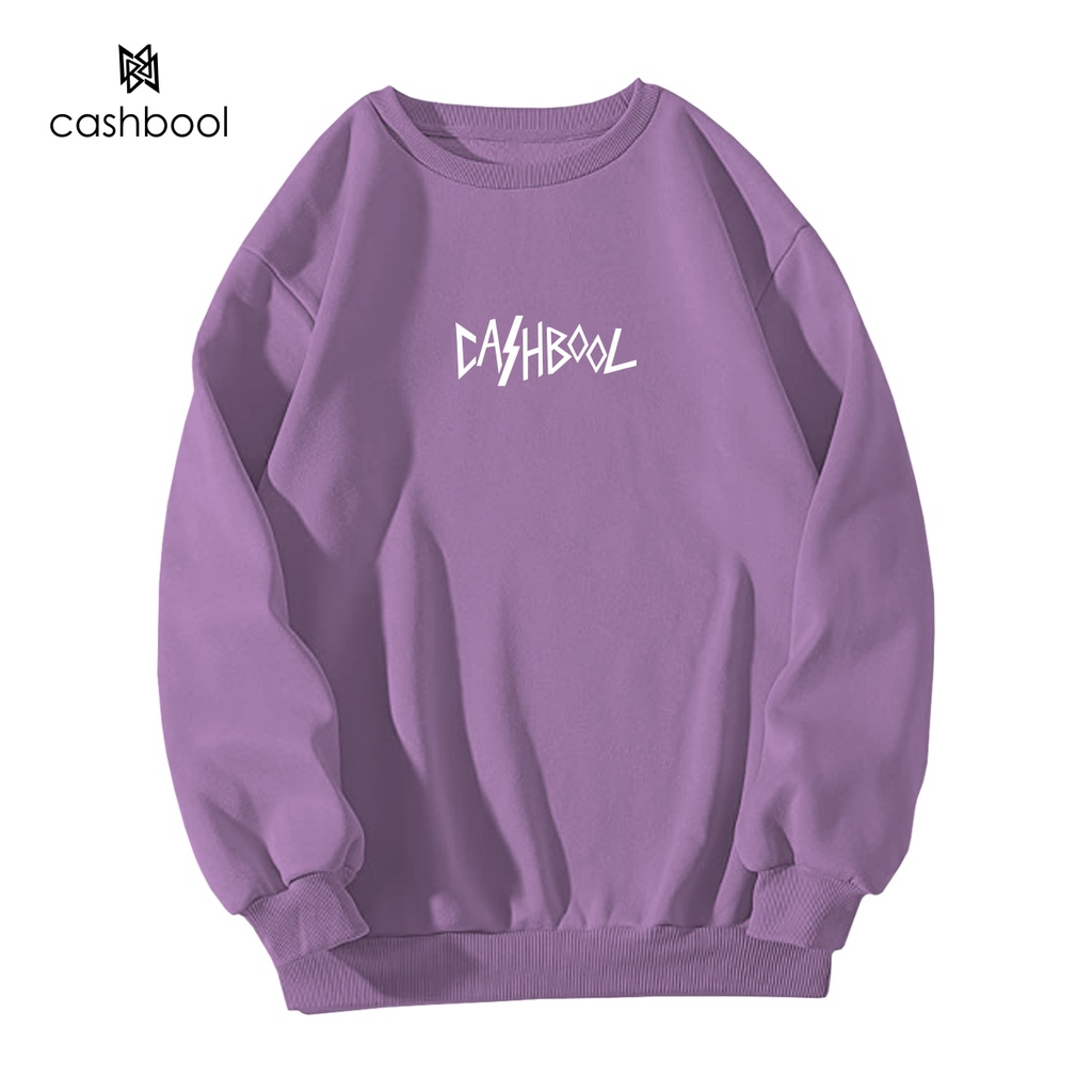 CASHBOOL Slayer Font Print Fleece Pullover Unisex Basic Crewneck Sweater  Vallina - XXL Oversized Plain Basic Sweater Crewneck Polos Premium Sweat Terry Outerwear Korean Style Remaja Wanita