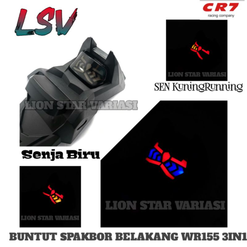 SPAKBOR BELAKANG WR 155 PLUS LAMPU STOP SEIN BELAKANG LED YAMAHA WR155  STOPLAMP WR155 3 IN 1