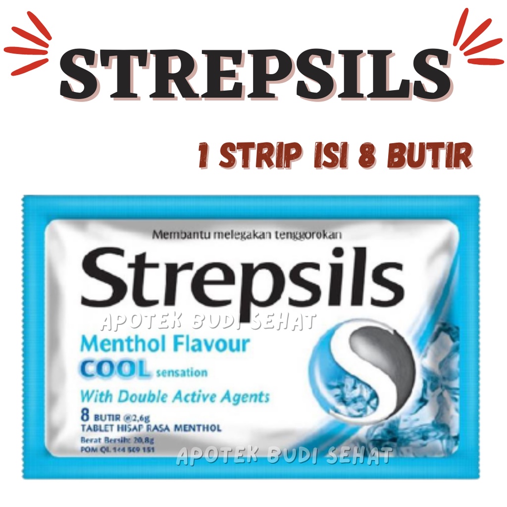 

Strepsil Cool Mint Strepsil Biru Permen Strepsils Strip isi 8 butir