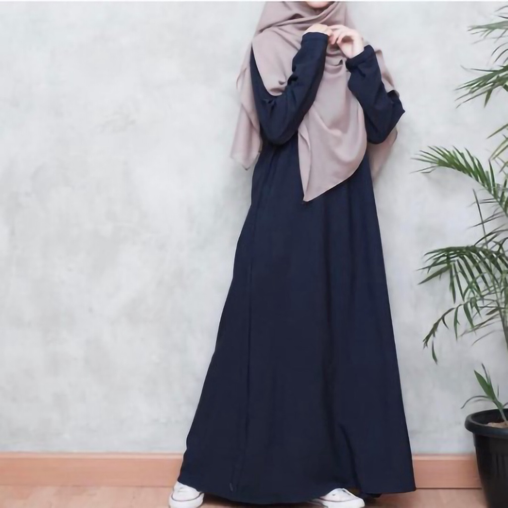 GAMIS POLOS SIMPLE | SIZE S M L XL XXL | DRESS JUMBO BUSUI FRIENDLY SHAKILA