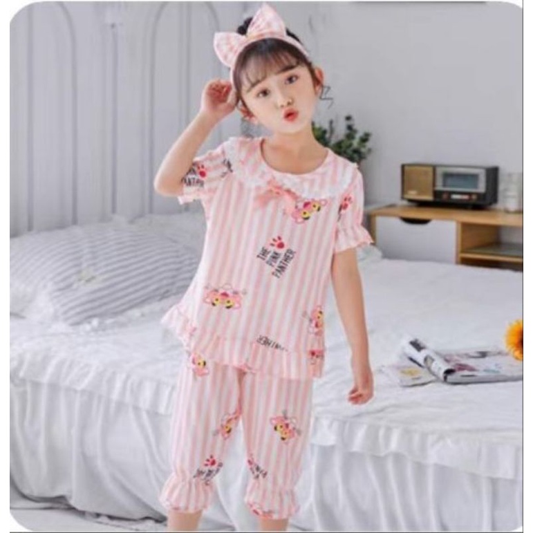 Baju Tidur Anak/Setelan Anak Celana 7/8 /Piyama Set Anak perempuan