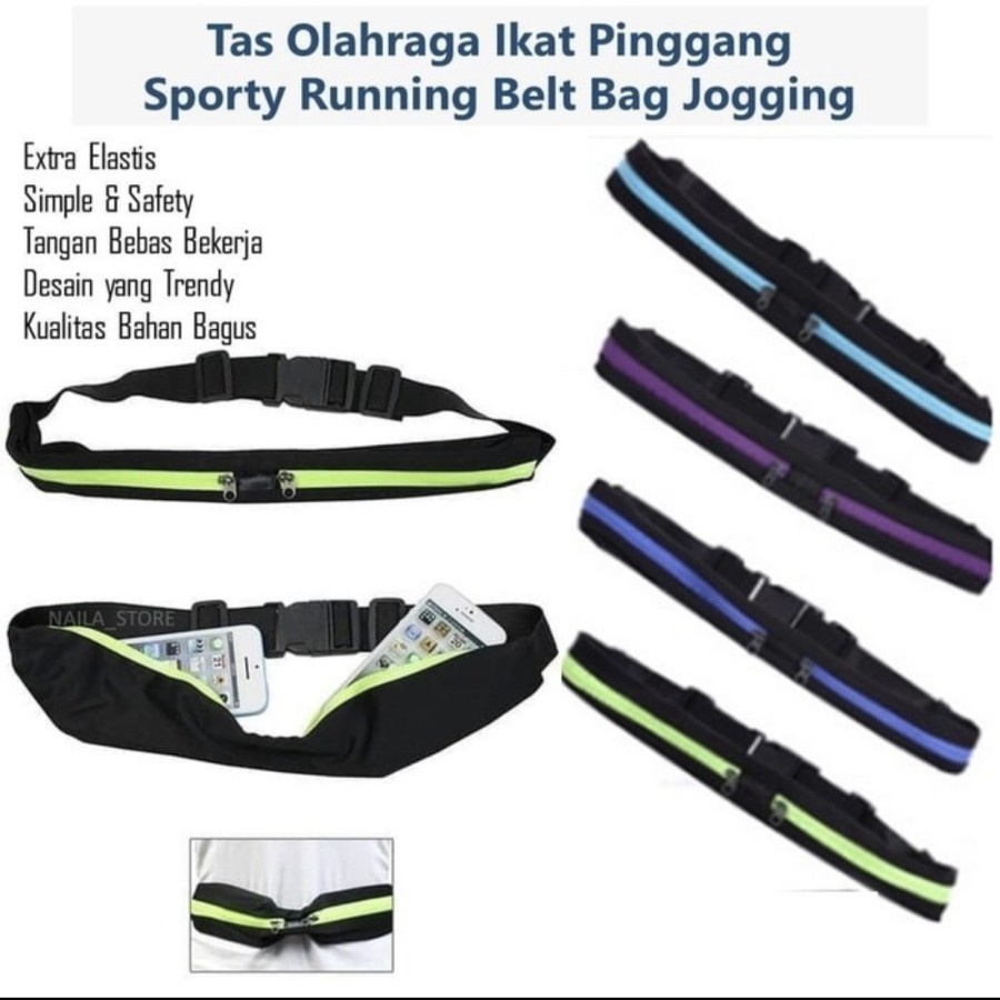 Tas lkat Pinggang olahraga Lari/ TAS JOGGING TAS SABUK DOMPET HP Handphone POCKET RUNNING SPORT