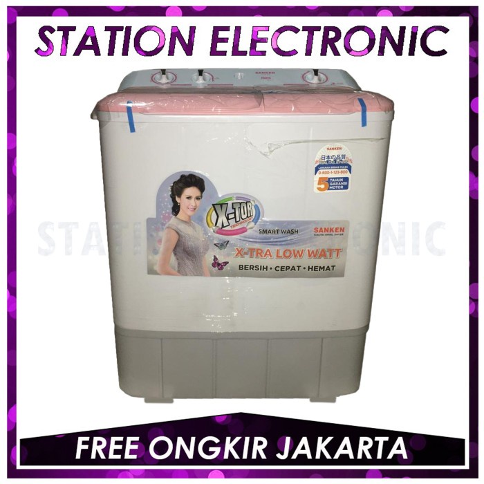 SANKEN TW-9110PK / TW-9110 Mesin Cuci 2 Tabung 7 Kg