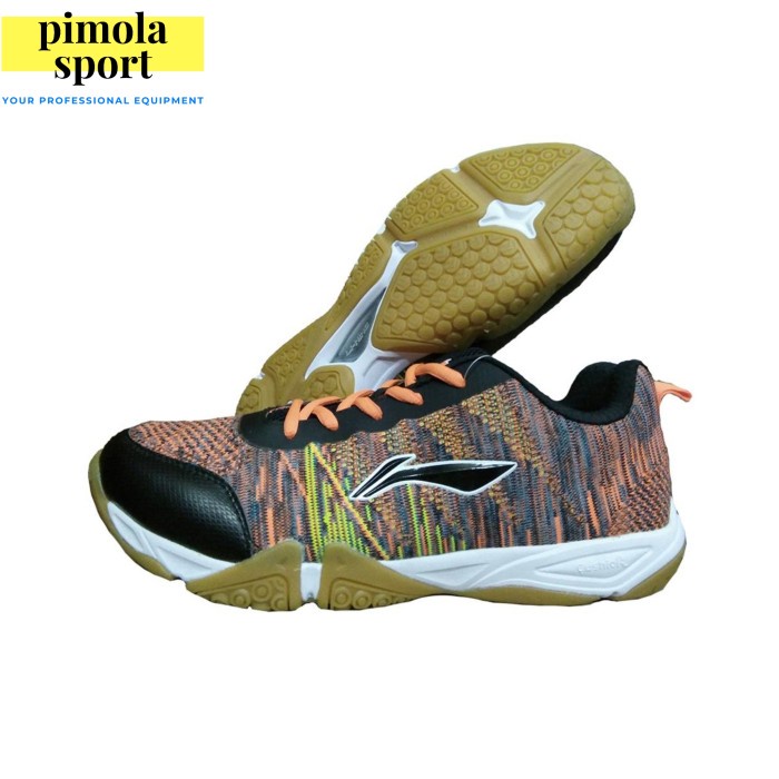 {MentariStore} CLEARANCE SALE Sepatu Badminton LINING VIVO AYTL195 - 2 Orange Limited