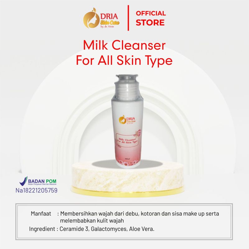 *2PCS Pembersih Wajah Milk Cleanser Dria by dr vivin