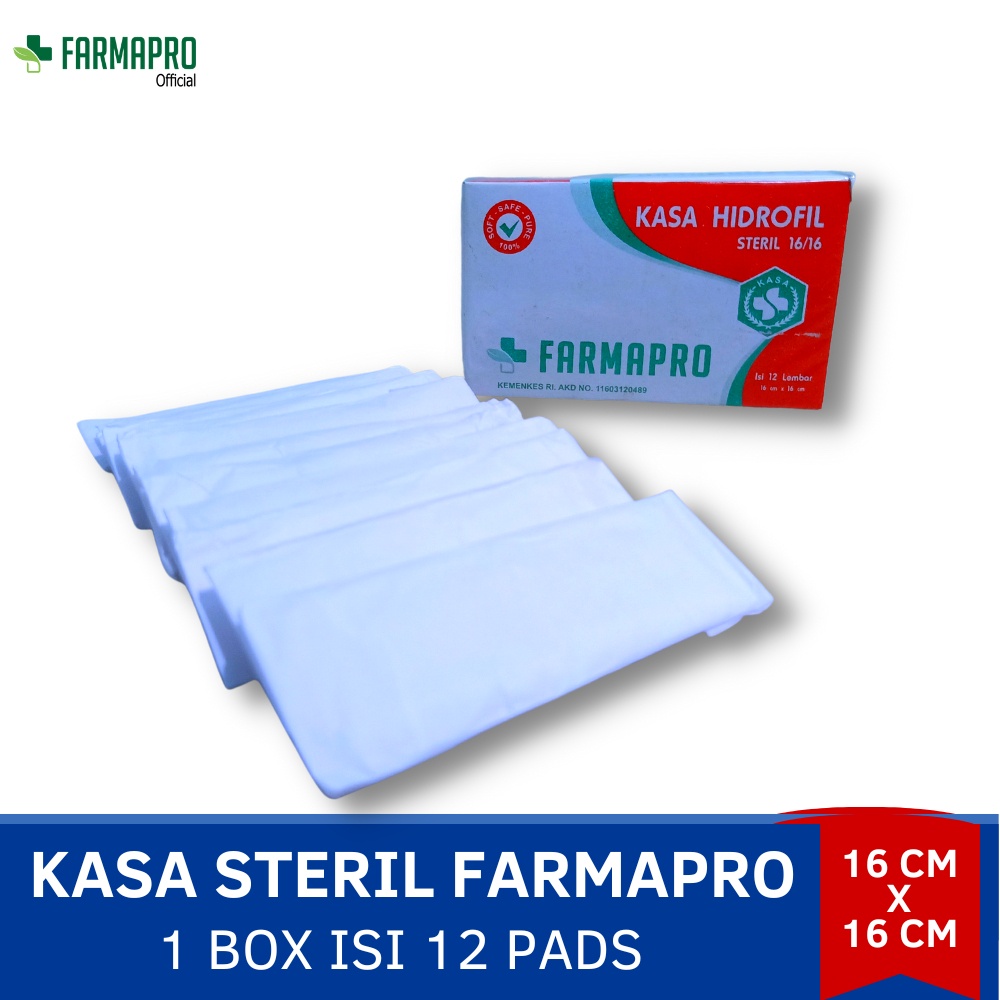 FARMAPRO KASA STERIL 16X16 ISI 12 / KASA LIPAT STERIL