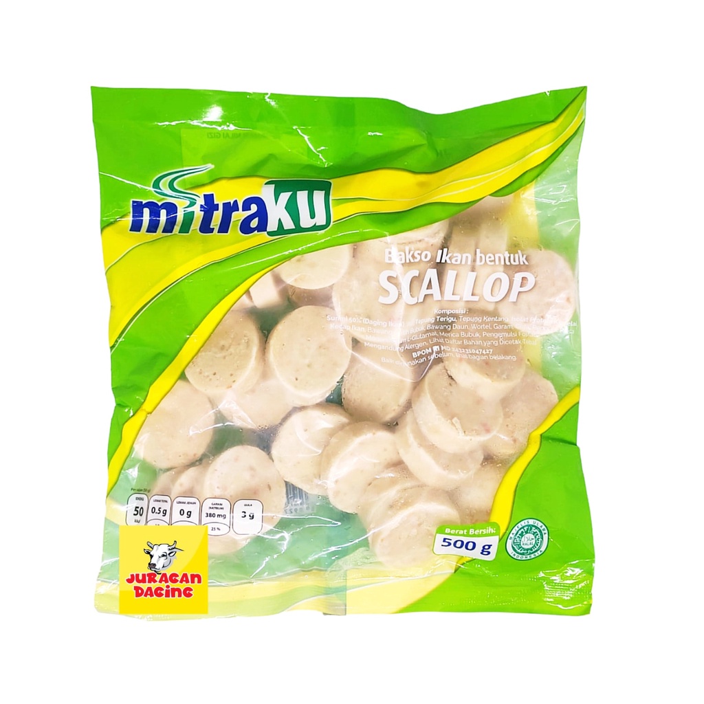 

Mitraku Bakso Ikan Scallop 500gr