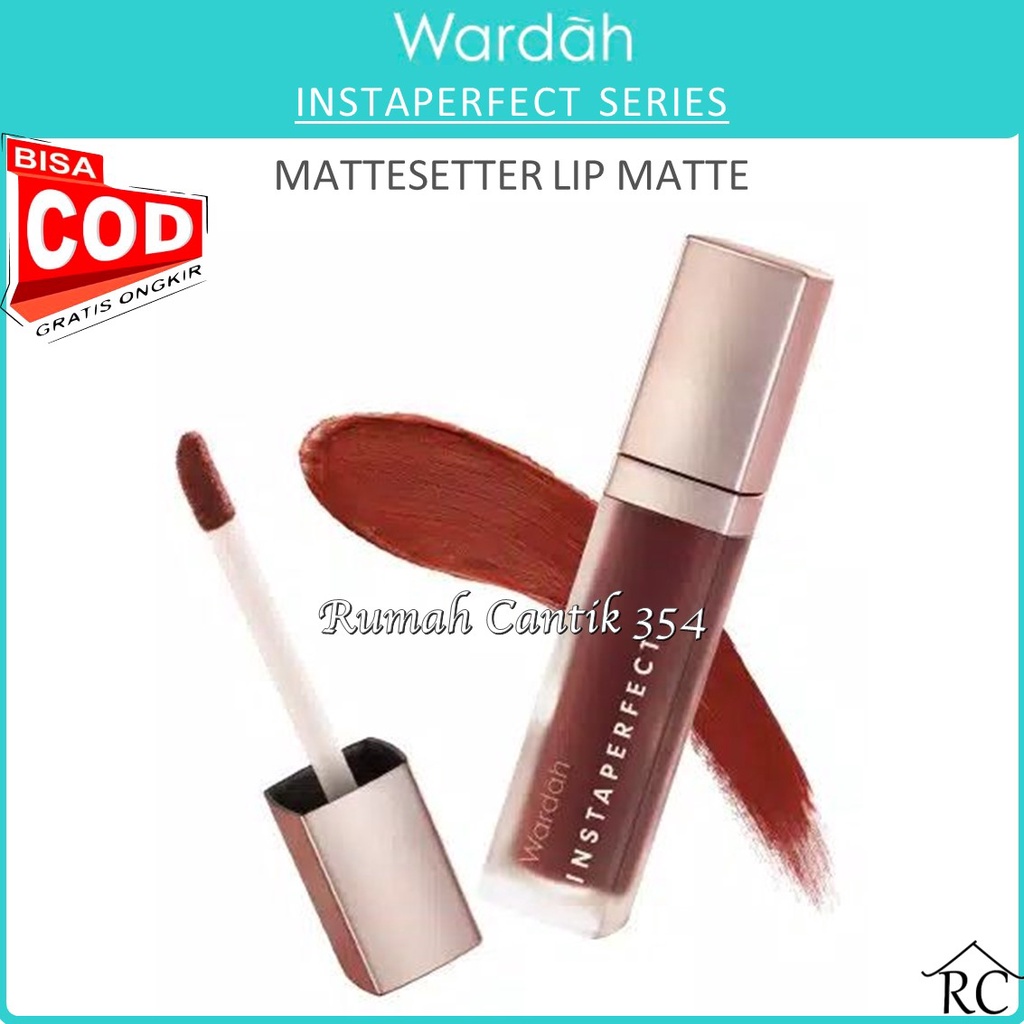 [NEW] Wardah Instaperfect Mattesetter Lip Matte Paint 5.5 g - Moist Lip Cream (Matte Melembabkan, Tekstur Velvety/Halus, No Cracking)