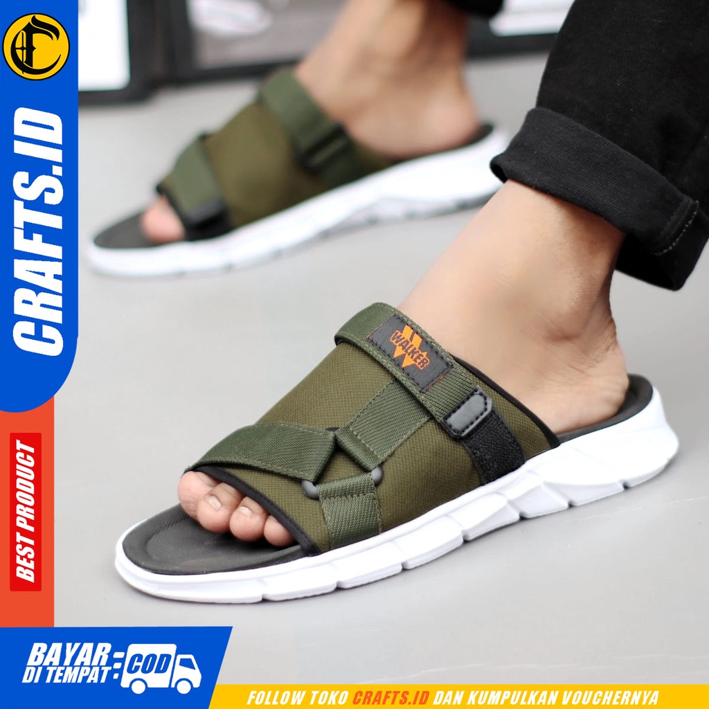 Sandal Slide Pria Sendal Casual Travelling Crafts Anthon