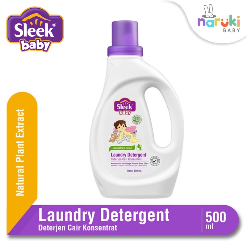 Sleek Baby Laundry Detergent 500mL Botol Deterjen Cair Bayi