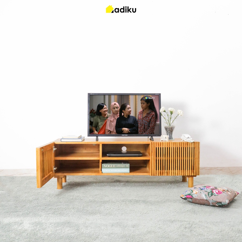 ADIKU.ID RAGNAR Meja TV – Meja TV Kayu Mindi 2 Pintu Minimalis | TV Cabinet / TV Cabinet Ragnar Wood