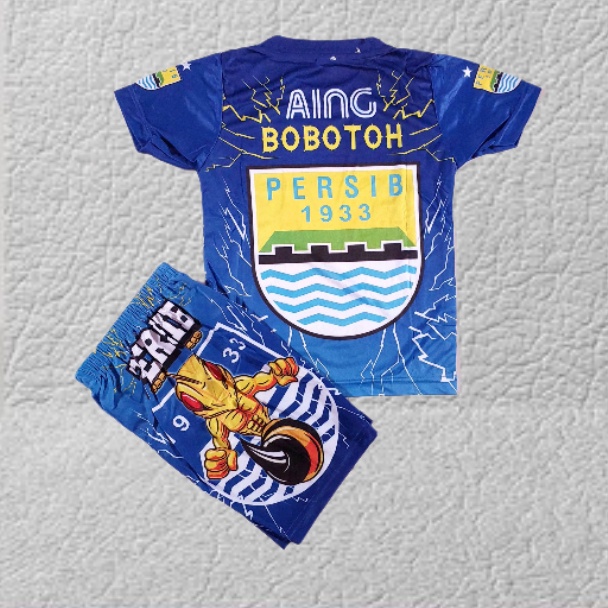 setelan baju bola anak suprter persib bandung/jersey suporter persib bandung printing