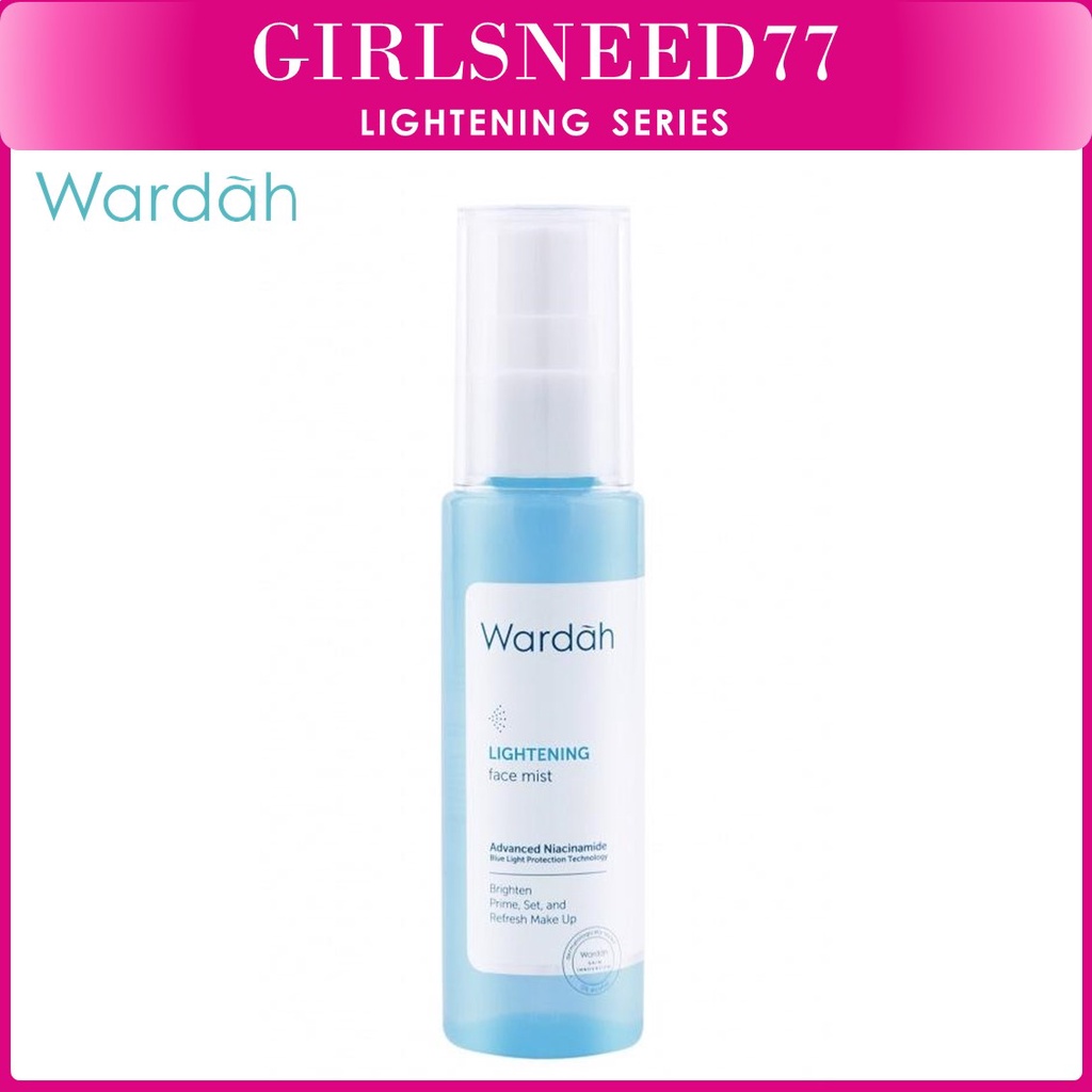 GIRLSNEED77 - Wardah Lightening Face Mist 60 ml - Spray untuk primer, setting spray dan refresh - COD BAYAR DI TEMPAT