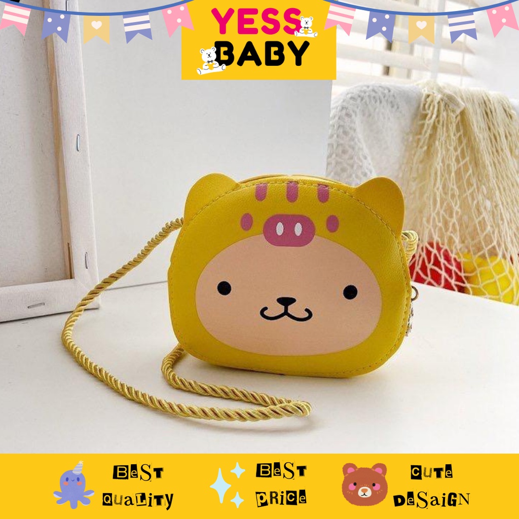 YESSBABY POMPURIN YELLOW Tas anak Small and cute cartoon pattern single shoulder/children's leisure bag