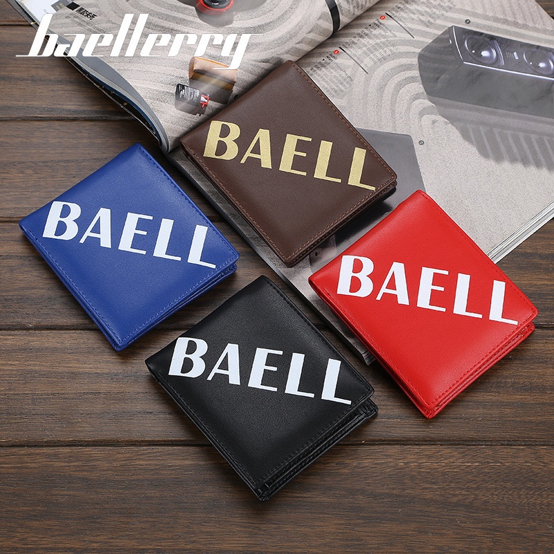 ORIGINAL IMPOR BAELLERRY D1831 DOMPET WALLET PRIA LIPAT TEBAL BAHAN LEMBUT DITANGAN