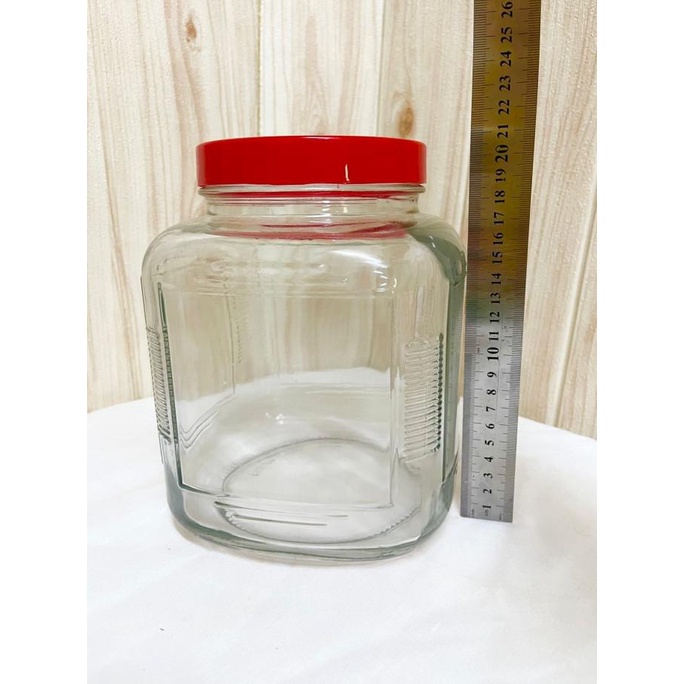 toples kaca kedaung 4000ml/ toples kaca kedap udara 4 liter/toples kue |gat