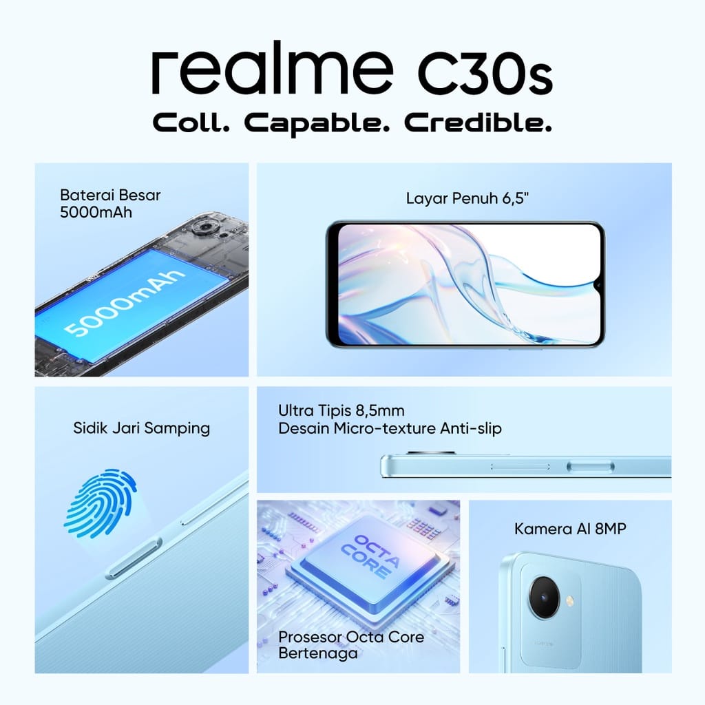 Realme C30s 4GB + 64GB Garansi Resmi Realme Indonesia