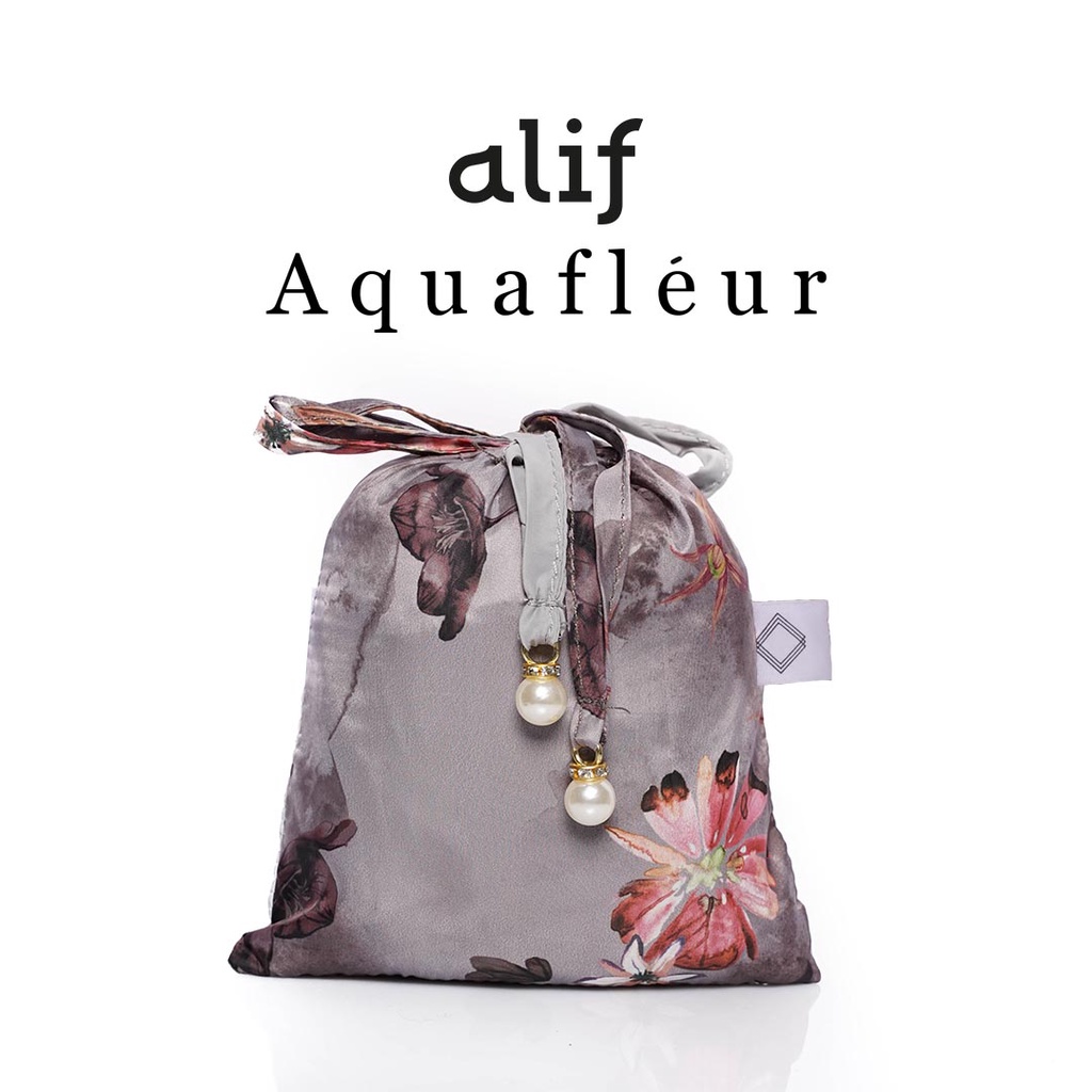 ALIF MUKENA MINI MOTIF PARASUT PREMIUM KOREA TRAVEL - GRAY VIOLET ( MKN-P02-006 )