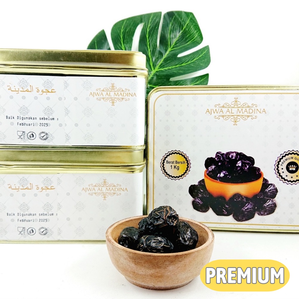 Kurma Ajwa Kaleng 1 Kg Ajwa PREMIUM Al Madinah