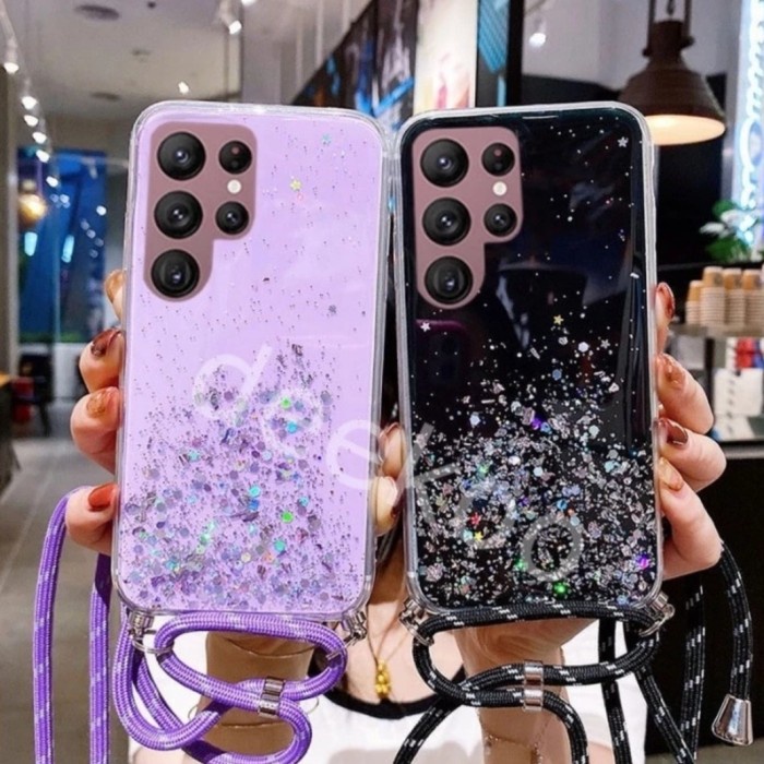 

Terlaris Case Tali Nagita Samsung S23 Ultra Lanyard Glitter Gantungan