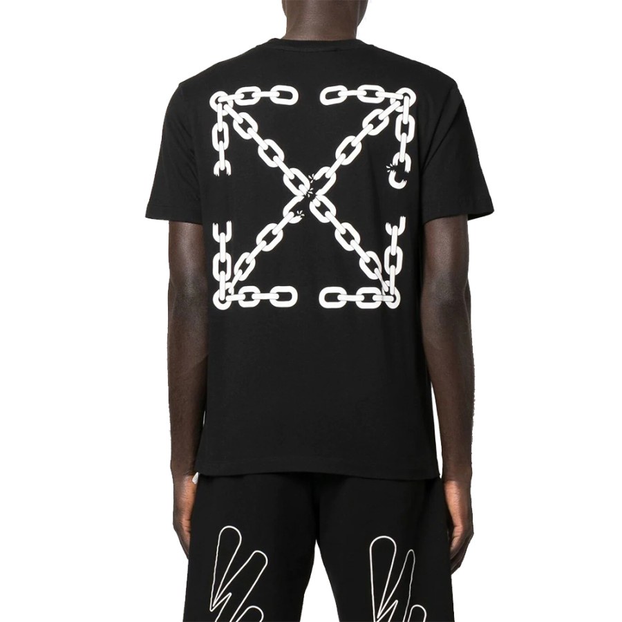 OFF WHITE Chain Arrows Print Black Tshirt - ORI