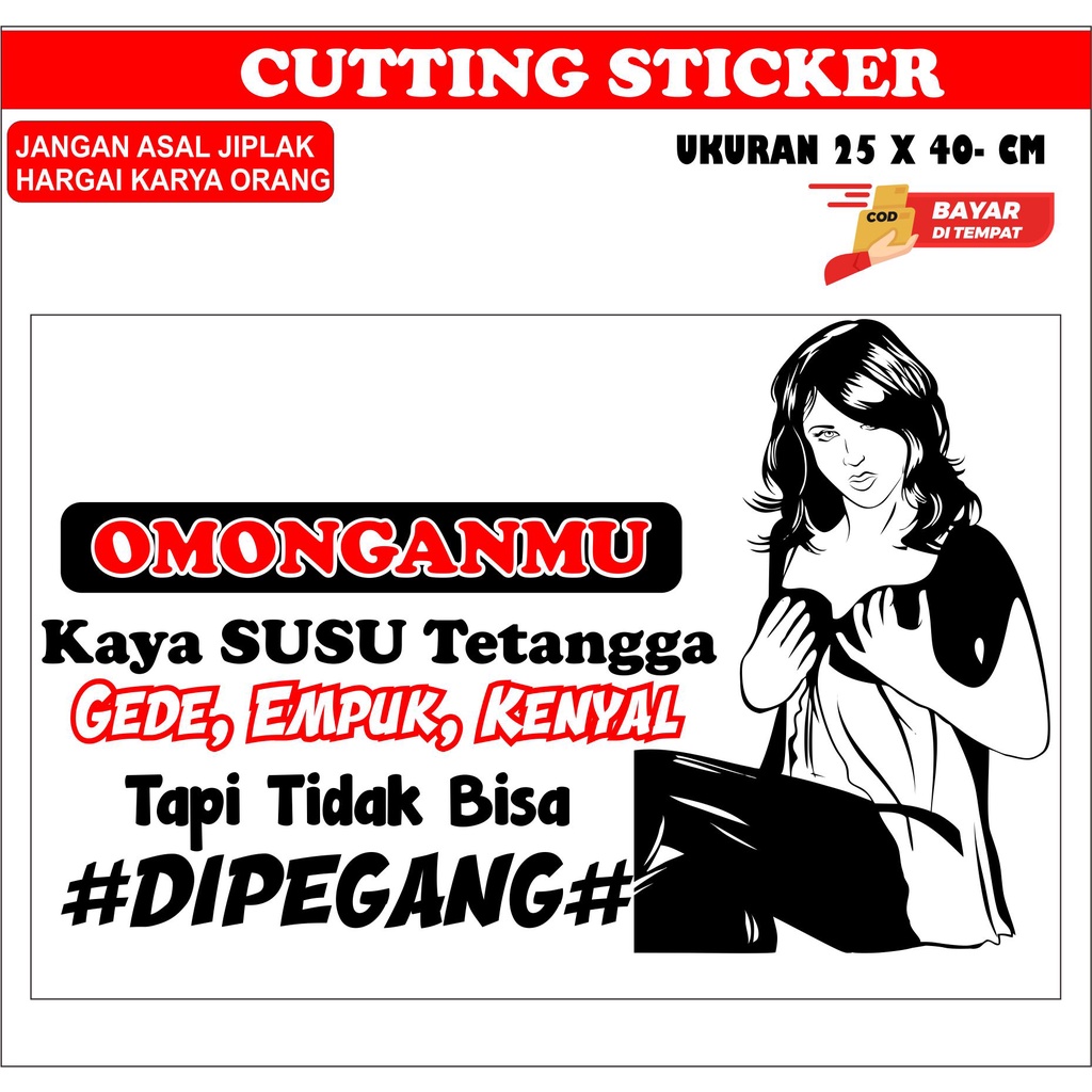 BARU  Cutting Stiker kata kata kaca mobil, sticker Bodi Mobil, stiker mobil truck, stiker mobil pick