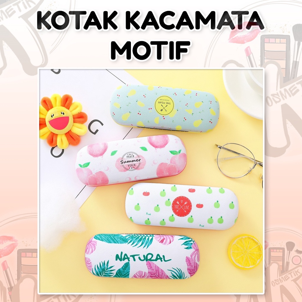 KOTAK KACAMATA / TEMPAT KACAMATA MOTIF BUAH FRUIT / GLASSES CASE HANDCASE