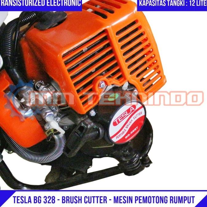 Tesla Bg 328 - Brush Cutter - Mesin Pemotong Rumput Gendong ( 2 Tak )