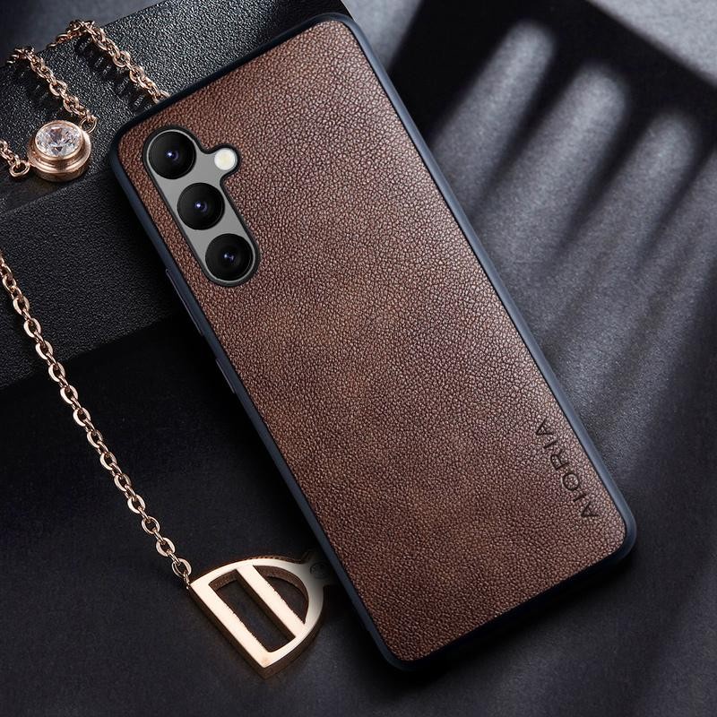 SAMSUNG A34 5G / A54 5G CASE LEATHER CASE AIORIA LEATHER COVER SILIKON SOFTCASE