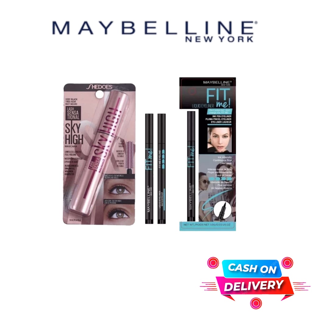 Paket 3in1 Mascara Sky High - Eyeliner Fit Me - Galenco