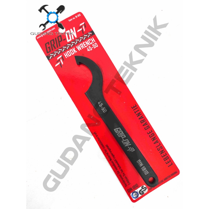 Kunci Komstir Motor 45-50mm 18-810 GRIP ON / Hook Wrench Kunci Kait Stel Komstir Stang Sockbreaker 18 810 GRIP ON