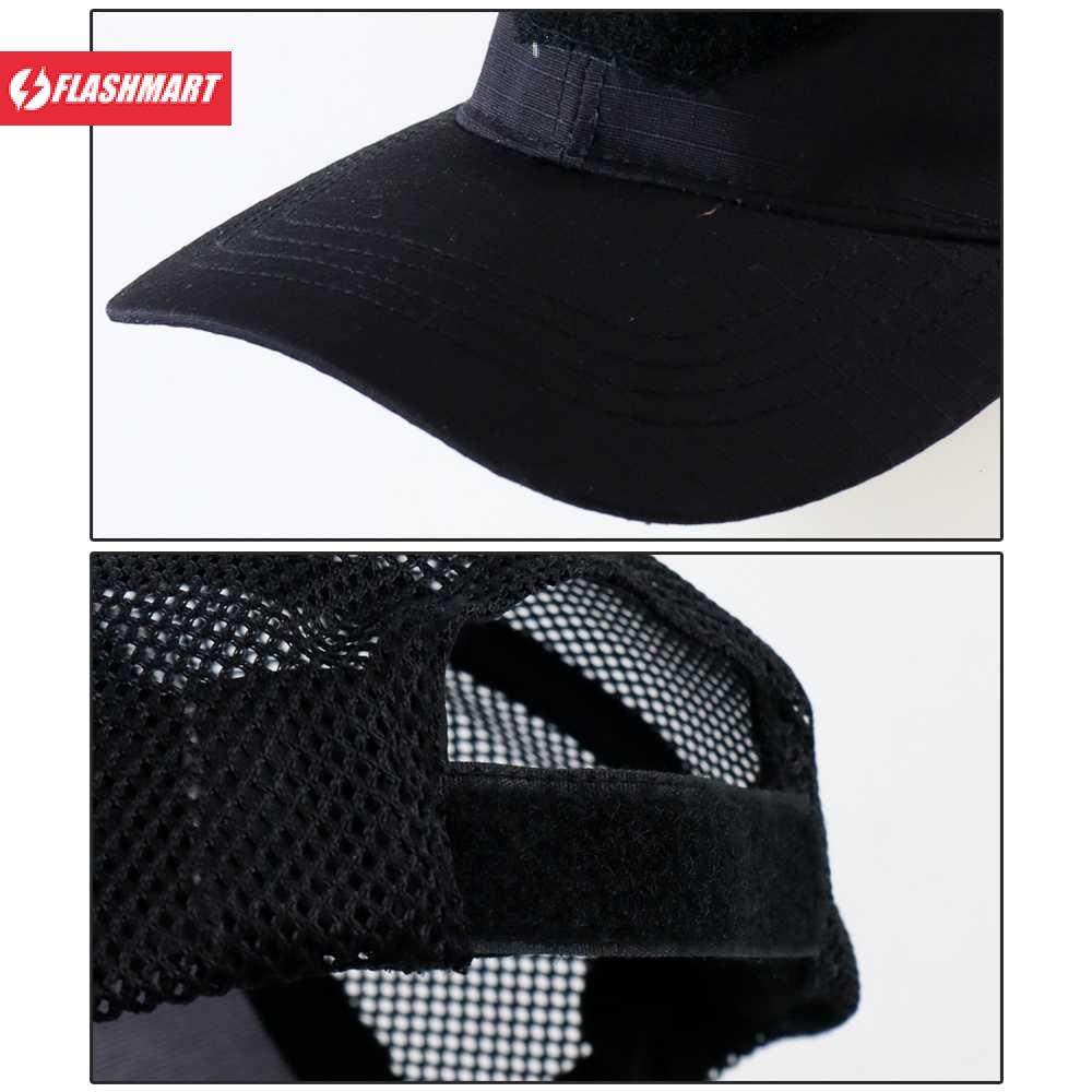 Flashmart Topi Mesh Baseball Army Look Cap Psher Skull - LY-CAP-01