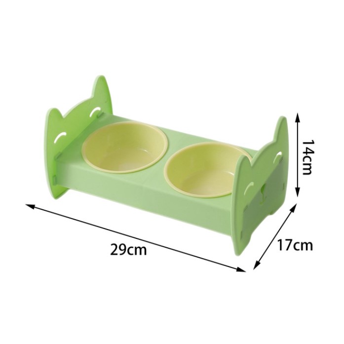 Bowl MP 130 Tempat Makan Minum Hewan Berdiri + Kaki Penyangga untuk Kucing Anjing Ukuran 29 cm x 17 cm x 14cm warna random