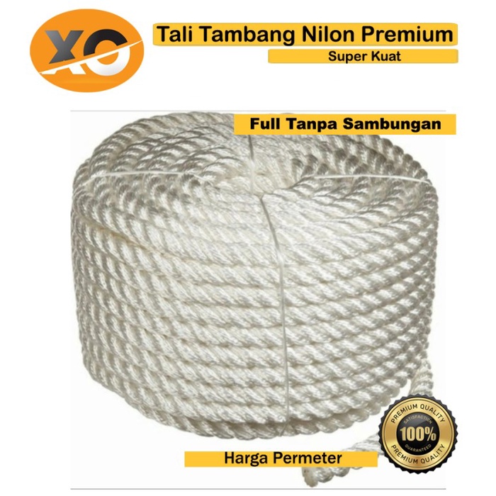 Tali Tambang Nilon 6mm 7mm 8mm Tali Nylon Kecil Jaring Terpal Mobil Ikat Barang Tali Bendera Tali He