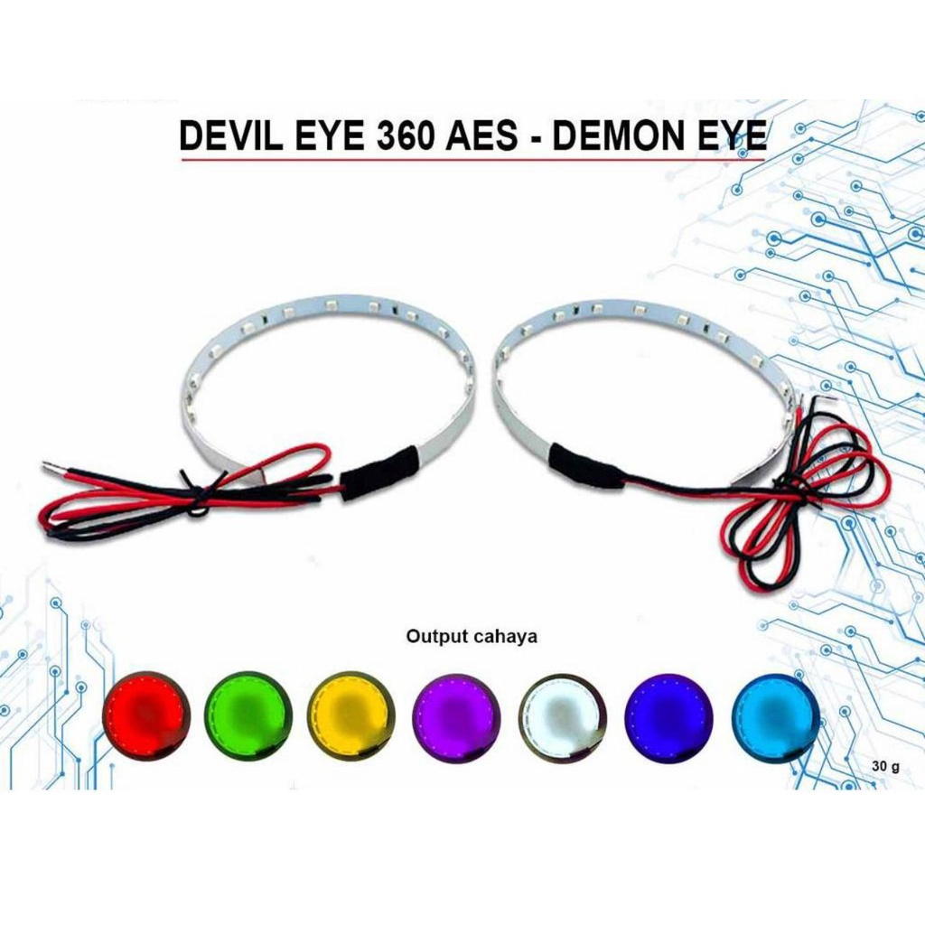 Lampu Demon LED / Lampu LED Devil Demon Eye 360 Projector Eyes Variasi Motor /Mobil Universal