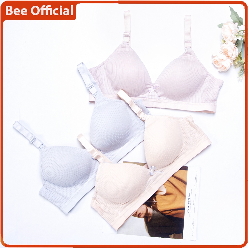 BEE - Bra Menyusui Nursing Tanpa Kawat Cup C / BH Wanita Kait 4 8900