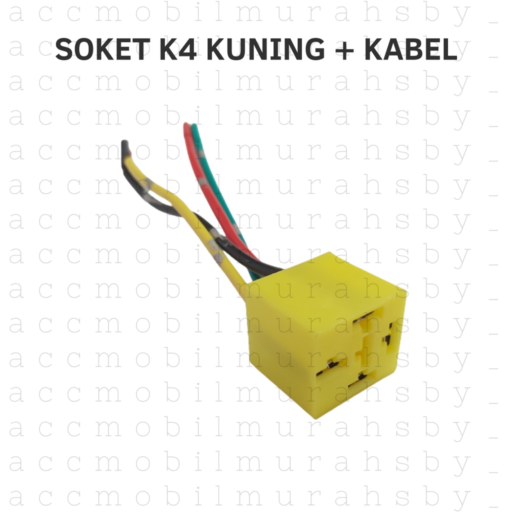 Soket Socket Rumah Relay Plastik 4 Kabel Termurah