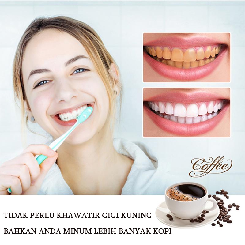 【Murah】 Whitening toothpaste Gigi putih Pasta gigi whitening Pasta gigi pemutih gigi HIH pemutih gigi dan karang gigi Mousse Pemutih Gigi Pembersih Mulut Pasta Gigi Berbusa Nafas Segar Menghilangkan plak dan