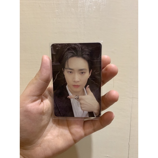 photocard official suho album grey suit